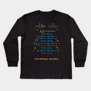 Schrodinger equation full (dark) Kids Long Sleeve T-Shirt